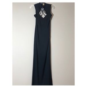 Black Formal Dress with Broach